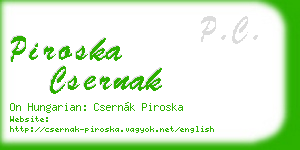 piroska csernak business card