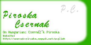 piroska csernak business card
